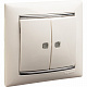 Выключатель двухклавишный с подсветкой белый Legrand Valena Classic 774428