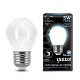Лампа Gauss Filament Шар 5W 450lm 4100К Е27 LED 105202205