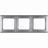 Рамка на 3 поста горизонтальная алюминий Legrand Valena Classic 770153