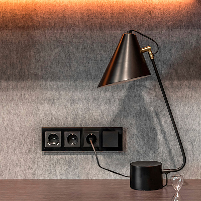 Выключатель одноклавишный проходной Werkel W1112008 черный a051626