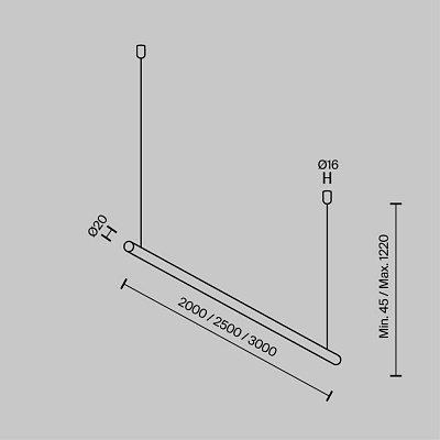 Подвес для опорного стержня для текстильной подвесной системы Maytoni Accessories for system Parity TRA130SWK-B