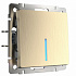 Выключатель одноклавишный проходной с подсветкой Werkel W1112110 шампань a051412