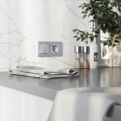 Накладка для розетки USB Werkel серебряный матовый a063623