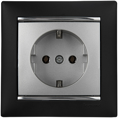 Рамка на 1 пост черная Legrand Valena Classic 770391