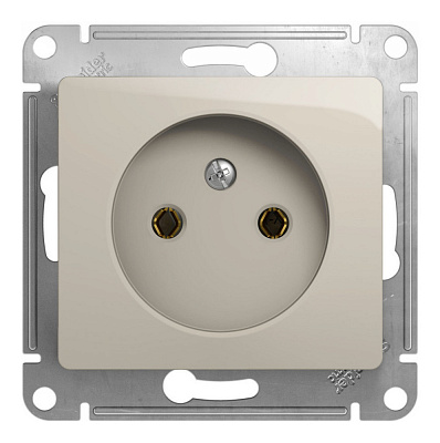 Розетка SE Glossa молочный GSL000941