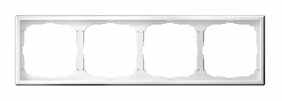 Рамка 4 постовая ArtGallery универсальная белая Schneider Electric GAL000104