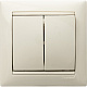 Выключатель двухклавишный бежевый Legrand Valena Classic 774305