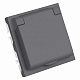 Розетка 1-местная с крышкой с защитной крышкой, STEKKER Эмили, с/з, IP42, 250В, 16А, RST16-5112-10, платиново-серый, soft touch