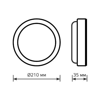 Точечный накладной светильник Gauss HALL 25W 1890lm 6500K 200-240V IP40 LED 193411325