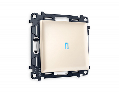 Комплект механизма 1-клавишного выключателя с подсветкой 10000K ALFA MA322020 Бежевый матовый QUANT