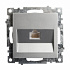 Розетка компьютерная 1-местная RJ-45 (механизм), STEKKER Катрин GLS00-7107-03, серебро