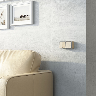 Переключатель одноклавишный проходной Werkel Gallant шампань рифленый a051041