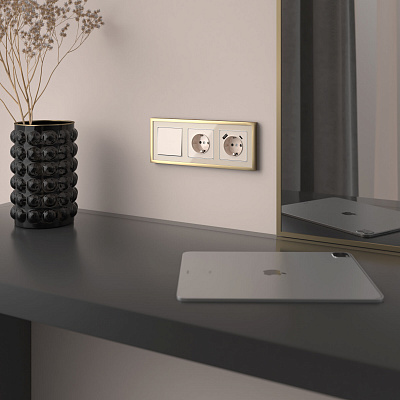 Выключатель одноклавишный Werkel айвори акриловый a064052