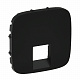 Лицевая панель для одиночных телефонных/информационных розеток антрацит Legrand Valena Alure 755418