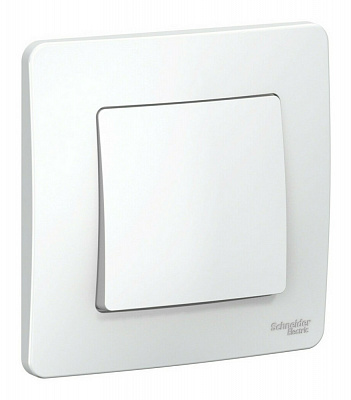 Выключатель одноклавишный SE Blanca белый BLNVS010101