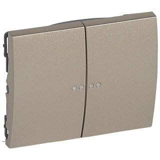 Клавиша двойная с индикацией титан Legrand Galea Life 771479