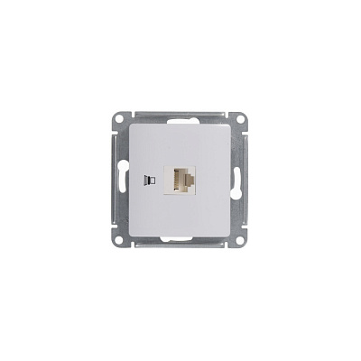 Розетка RJ45 кат.5е белая SE Glossa GSL000181K