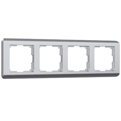 Рамка на 4 поста Werkel Stream W0042106 серебряная a051275