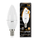 Лампа Gauss Свеча 7W 520lm 3000К E14LED 103101107-S (20 шт)
