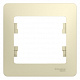 Рамка для розетки на 1 пост бежевая SE Glossa GSL000201