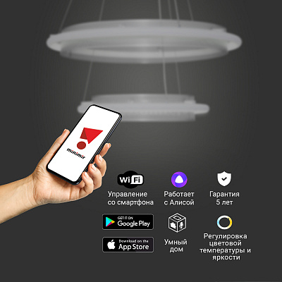 Подвесные люстры Eurosvet Imperio 90241/2 белый/ серебро Smart a054087