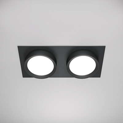 Точечный встраиваемый светильник Maytoni Hoop DL086-02-GX53-SQ-B