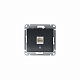 Розетка RJ45 кат.5е антрацит SE Glossa GSL000781K