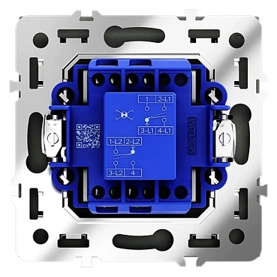 Переключатель перекрестный одноклавишный встраиваемый VOLTUM S70 10А VLS010506, титан