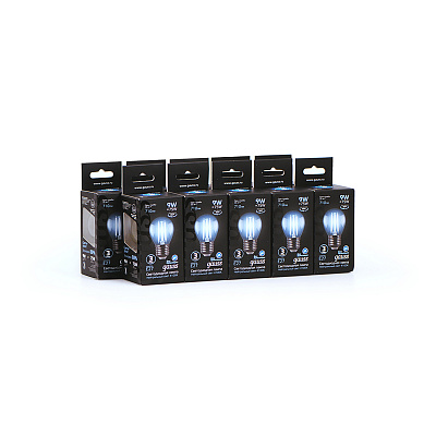 Лампа Gauss Filament Шар 9W 710lm 4100К Е27 LED 105802209 (2 шт)