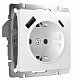 Розетка с заземлением и USB Werkel белые a056272