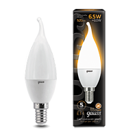 Лампа Gauss Свеча на ветру 6.5W 520lm 3000K E14 LED 104101107