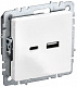 Розетка USB IEK Brite A+C 18Вт РЮ11-1-БрБ белый BR-U22-018-K01