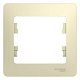 Рамка для розетки на 1 пост бежевая SE Glossa GSL000201