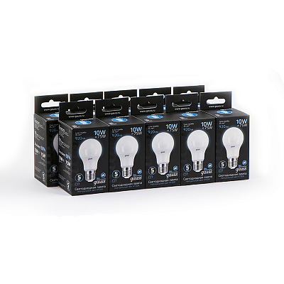 Лампа Gauss A60 10W 920lm 4100K E27 LED 102502210