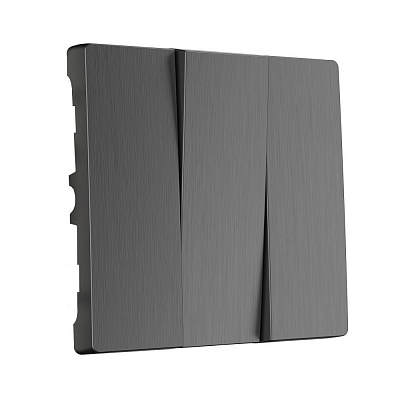 Набор клавиш для выключателя трехклавишного Werkel графит рифленый a050742