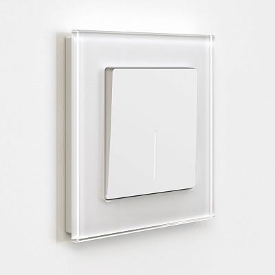 Выключатель одноклавишный с подсветкой Werkel белый матовый a059270