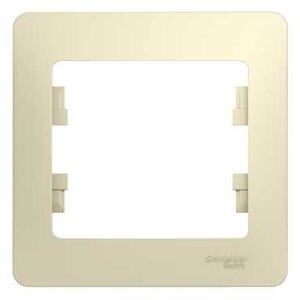 Рамка для розетки на 1 пост бежевая SE Glossa GSL000201