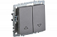 Выключатель жалюзи IEK Brite ВС10-1-5-БрС сталь BR-V15-0-10-K46
