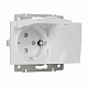 Розетка двойная с заземлением и крышкой белая Werkel W1172201 a057276