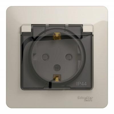 Розетка SE Glossa молочный GSL000948