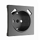 Накладка для розетки USB Werkel графит матовый a063113