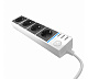 Розеточный блок 4-х местный + 3 USB Werkel W6514944 белый/черный a051461