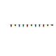 Гирлянда светодиодная "Белт Лайт" Gauss Holiday, 10 ламп, 7,7 м, IP44, мультицвет, 1/6 202775