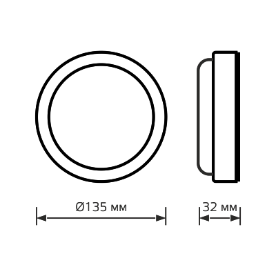 Точечный накладной светильник Gauss HALL 12W 940lm 4000K 200-240V IP40 LED 193411212
