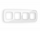 Рамка OMEGA Radian (Белый Стекло закаленное натуральное) на 4 поста OF350104