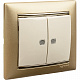 Выключатель двухклавишный с подсветкой бежевый Legrand Valena Classic 774328