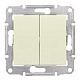Переключатель двухклавишный бежевый SE Sedna SDN0600147