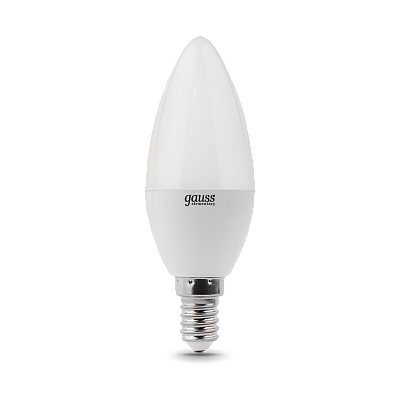 Лампа Gauss Elementary Свеча 8W 520lm 3000K Е14 LED 33118 (2 шт)