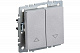 Выключатель жалюзи IEK Brite ВС10-1-5-БрА алюминий BR-V15-0-10-K47