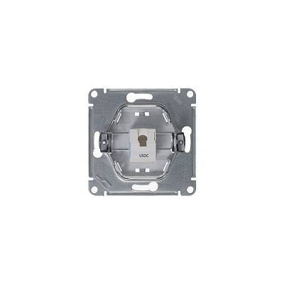 Розетка RJ11 антрацит SE Glossa GSL000781T